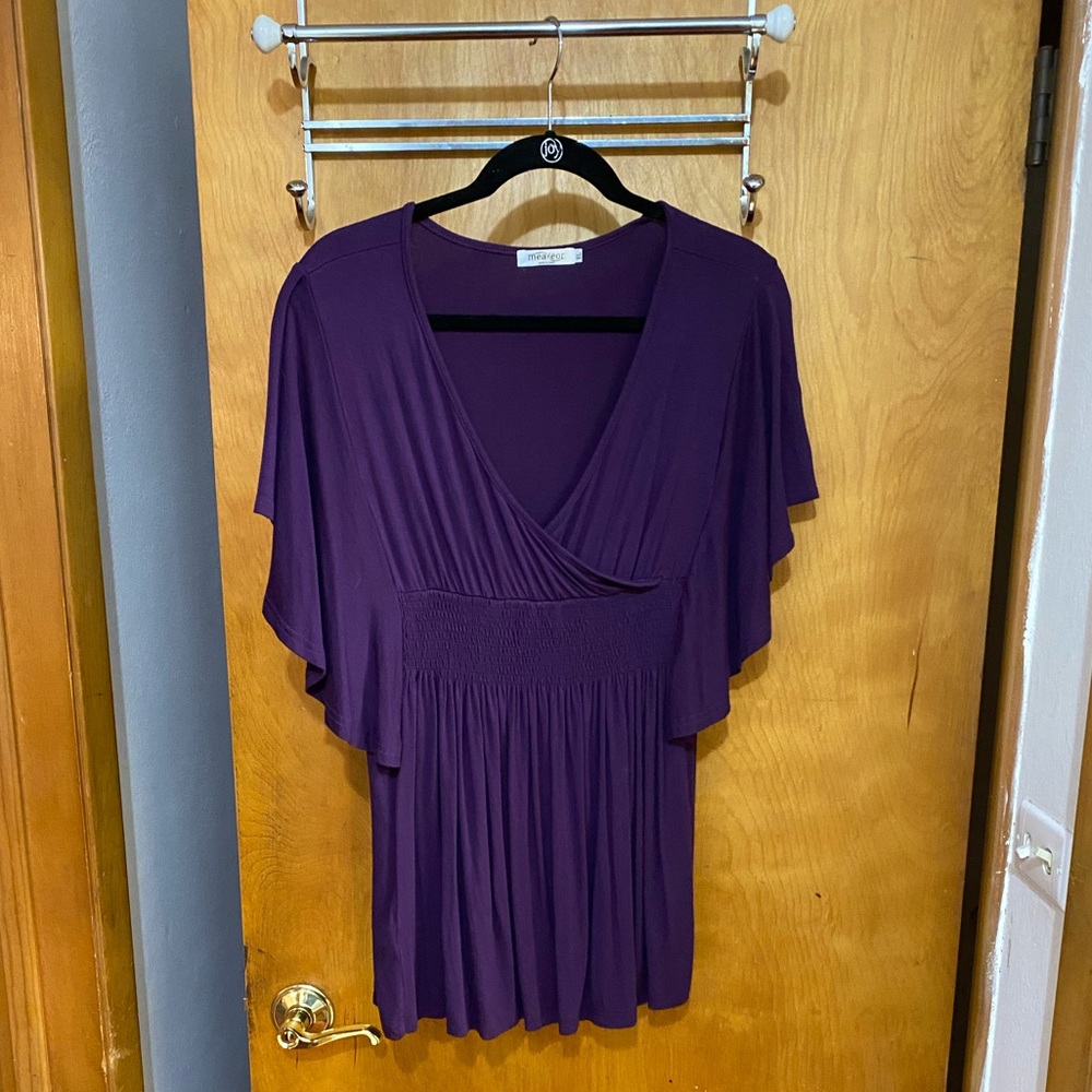 Dark Purple Cotton Blouse